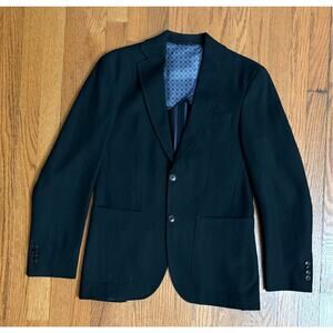 Ted Baker London Black Blazer Jacket Men’s Size 36R Wool Blend 2-Button Lined